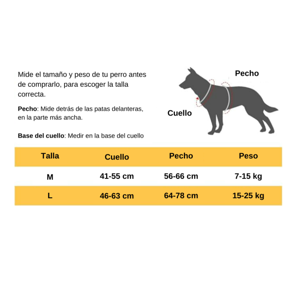 Arnés perro con correa retráctil azul-L - Imagen 7