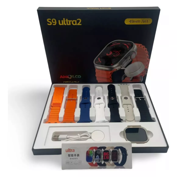 Kit reloj inteligente S9 ultra 7 correas - Imagen 3