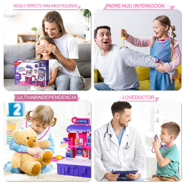 Maleta Juguete 2 en 1: Enfermería Niña - Imagen 4